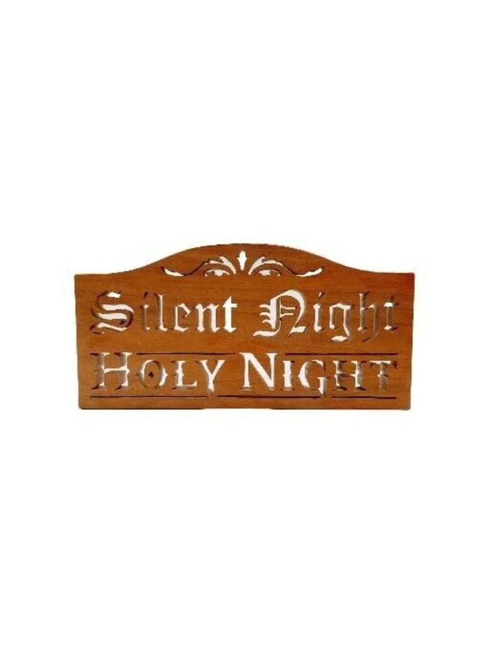 Silent Night Holy Night Wood Sign Decor Christmas Cut Out Wall Hanging 12